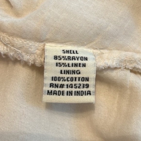 Sim & Sam Linen Blend Midi Dress Twist Button Front Neutral Color Sz S NWT - Picture 16 of 16